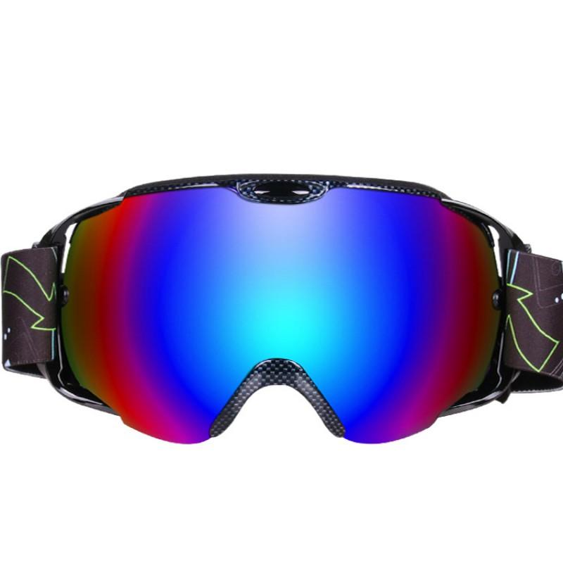 Spherical Double-Layer Ski Goggles Adults Anti-Fog Windproof UV Protection Snow Sports Eyewear Half-Frame
