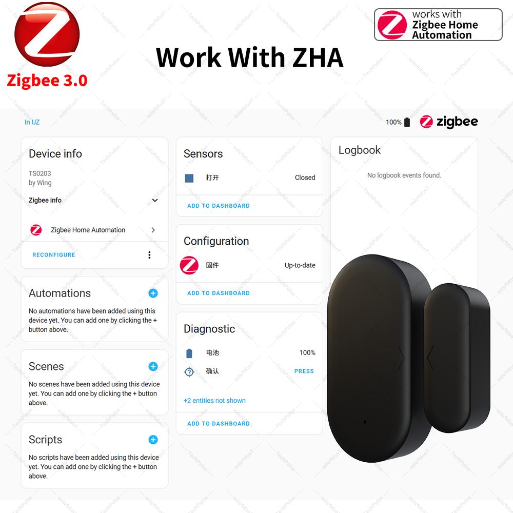 Zigbee 3.0 Датчик открытия двери/окна Работает с Yandex Alexa Zigbee2MQTT ZHA HomeAssistant