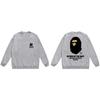 BAPE-Style Heavyweight Cotton Crewneck Sweatshirt Mens Oversized Streetwear Pullover Fall