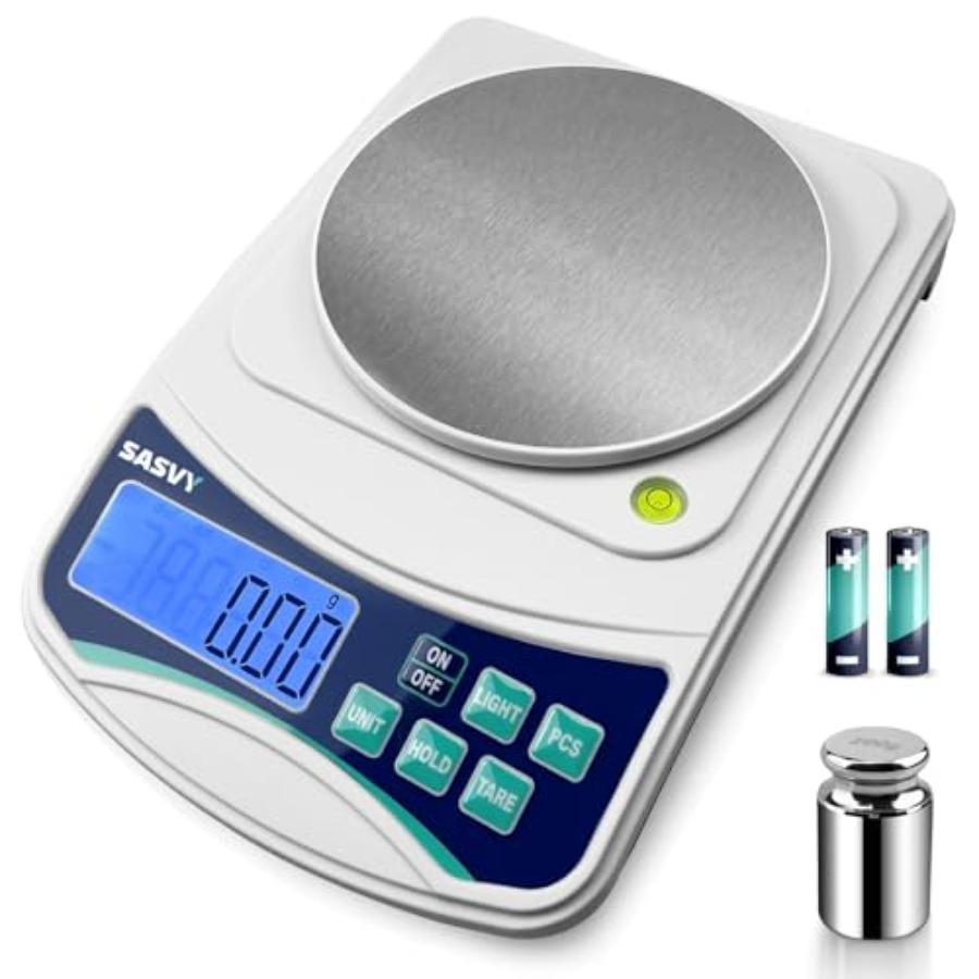 Digital Lab Scale 1000g x 0.01g oz/g/ct/DWT/tl/gn/ozt Precision Electronic Scientific Scale Analytical Balance for Laboratory J