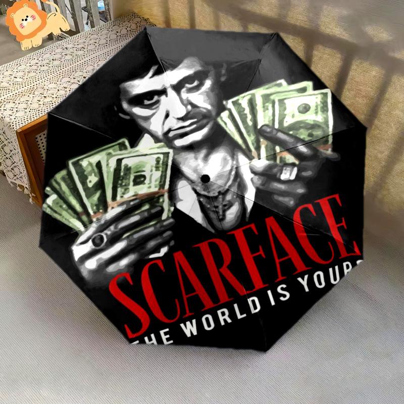 Power Ambition Scarface Folding umbrella Umbrella Suitable for all seasons light Gift outdoor