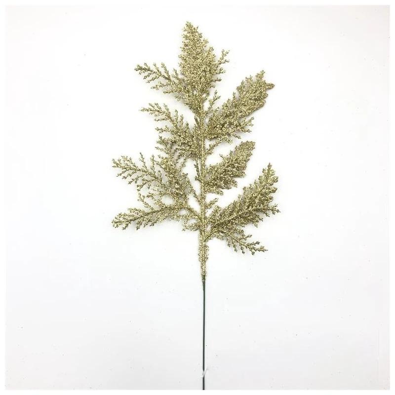 5Pcs Artificial Christmas Pine Needle Home Room Decoration Christmas Tree Leaf Pendant Outdoor Garden Christmas New Year Decor