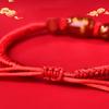 2025 Snake Year Lucky Red Rope Bracelet Zodiac Snake Adjustable Braided Hand Chain Women  Jewelry