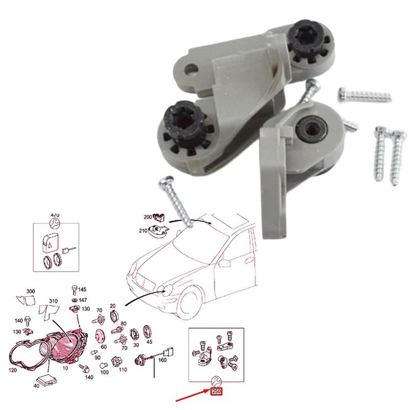 Ремонтный комплект кронштейна передней правой фары для Mercedes C W203 A2038203214 Автомобильная фара Ремонтный комплект фары Кронштейн Крепление зажима