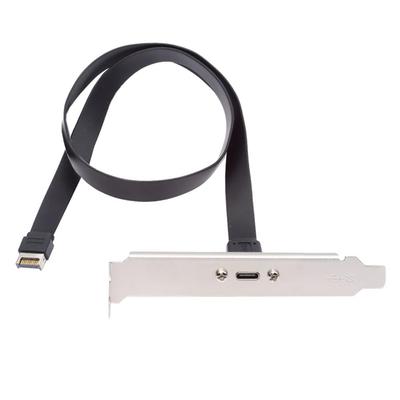 Кабельcc 20 Гбит/с USB разъем передней панели IDC - гнездо удлинительный кабель с винтами для крепления на панели 3.2 20-контактный Type-E USB-C Type-C