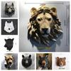 Creative Home Resin Simulation Animal Head Wall Hanging Nordic Lion Head Wall Decoration Crafts Wall Decoration Bar Pendant