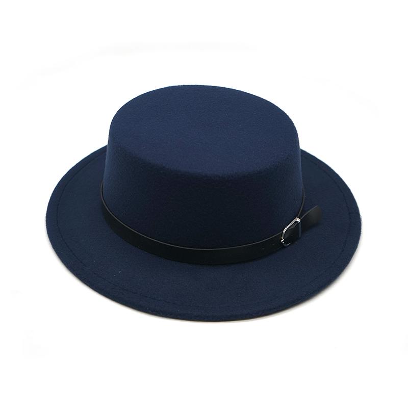 New Felt Hat Men Fedora Hats with Belt Women Vintage Trilby Caps Wool Fedora Warm Jazz Hat Chapeau Femme Feutre Panaman Hat