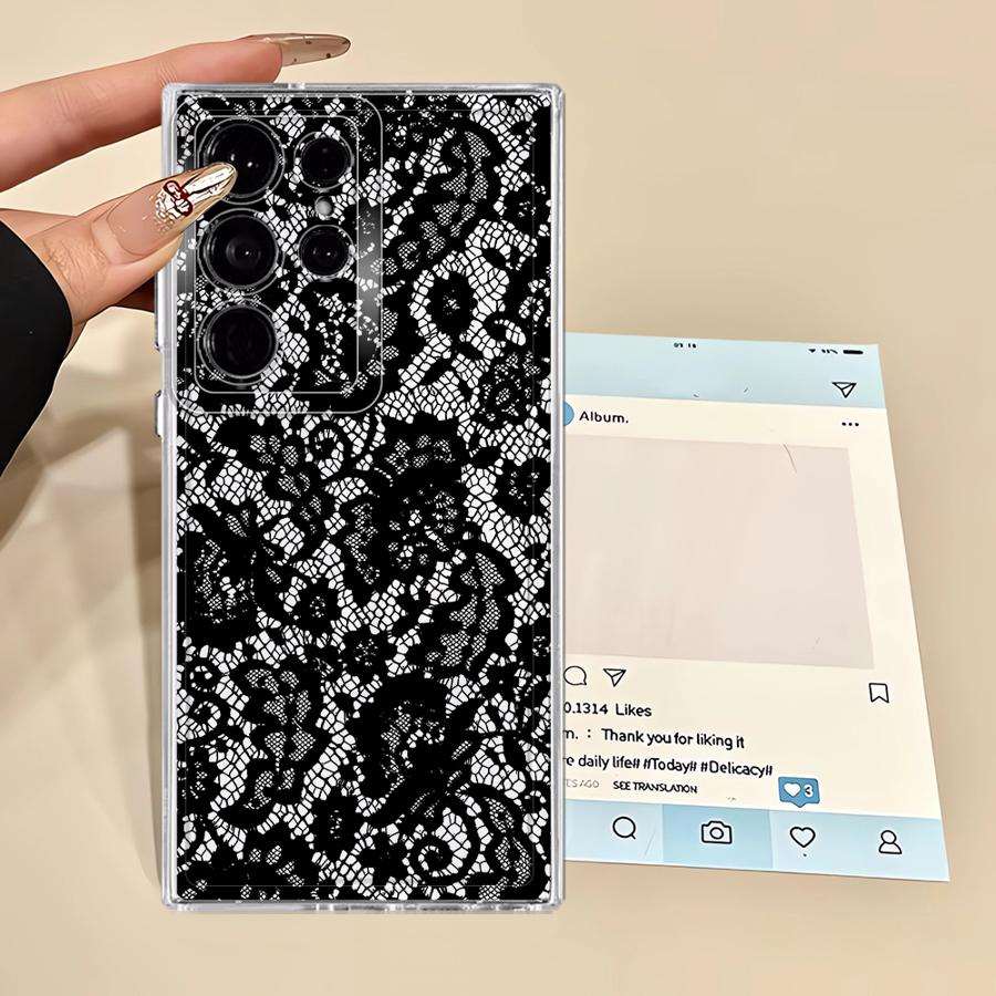 Чехол для Samsung Galaxy S24 Note 20 Ultra 10 S25 Edge S22 FE S23 Ultra S26 S21 S20 Plus Чехол для телефона Сексуальное кружево