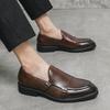 Men Loafers Brown Breathable Double Buckle Monk Shoes Mocassins Big Size 46 Men Casual Shoes Penny Shoes British Gentleman Shoes