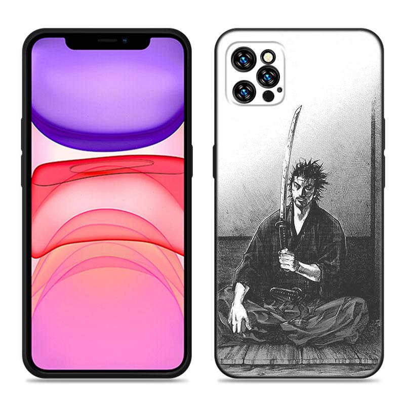 Чехол для телефона Vagabond Manga для Apple iPhone 12 13 Mini 11 14 15 Pro Max 7 8 Plus X XR XS SE 2020 2022 черный силиконовый чехол