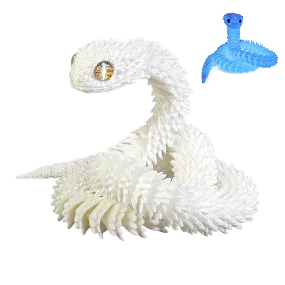 Articulated Snake Fidget Articulated Animal Toy Realistic Snake Pranks for Desk Bed Table Bookshelf Dashboard Car Interior