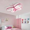 Детская комната Потолочный светильник Бабочка Современный дизайн Гостиная Спальня для девочек Свет Кабинет Домашнее украшение Мультяшный светодиодный свет