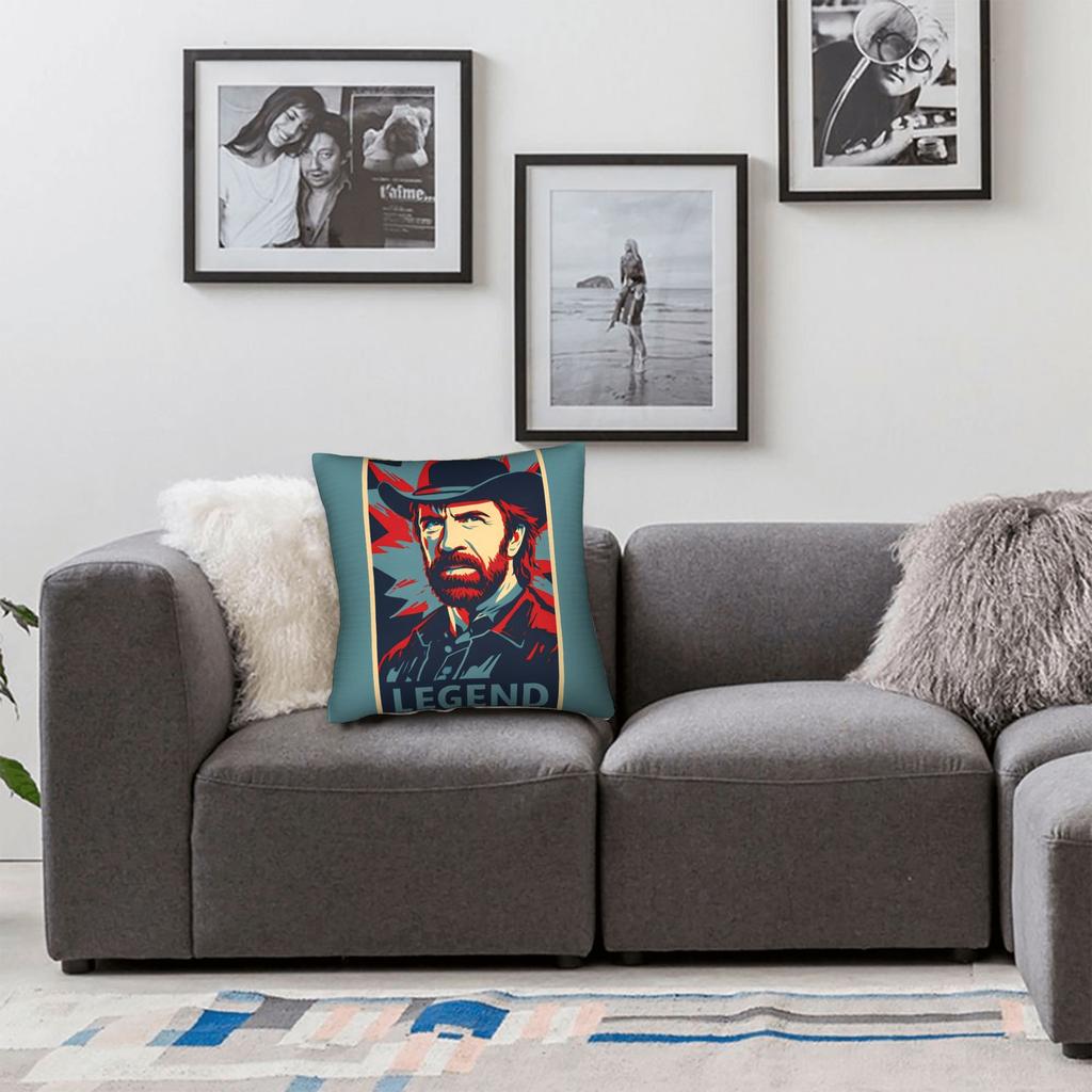 Legend Chuck Norris Pillow Case Soft Pillow Cover For Living Room Sofa Vintage Pillowcases