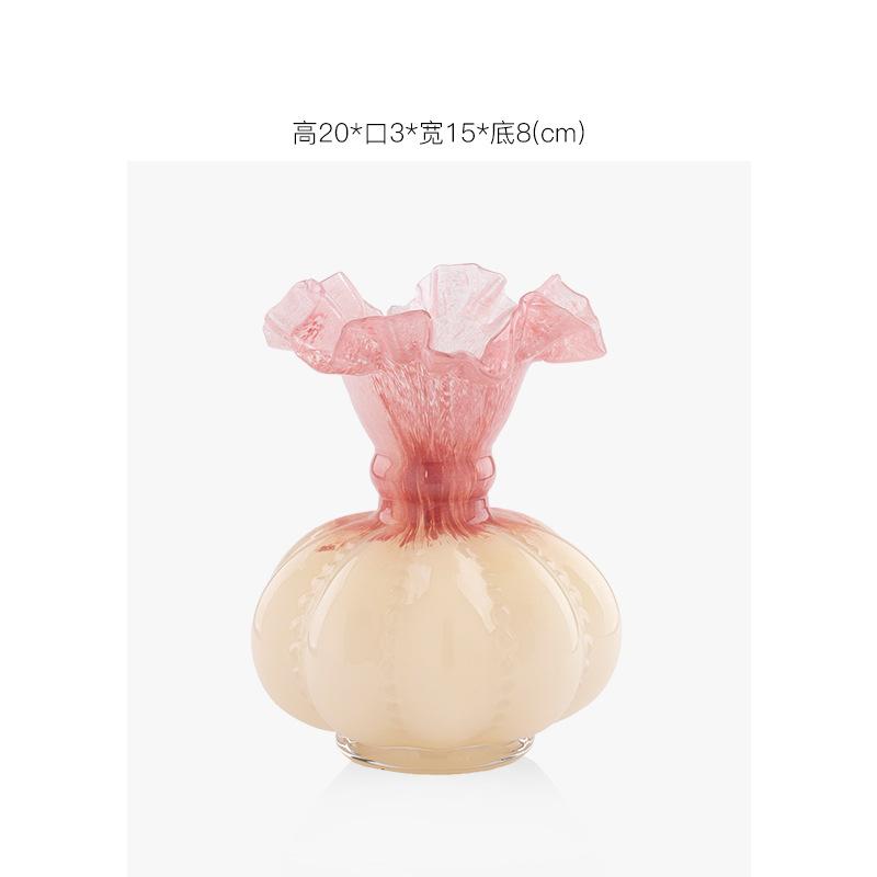 Роскошная стеклянная ваза Французский Винтаж Стиль Fenton для Гостиной Настольная Цветочный Декор
