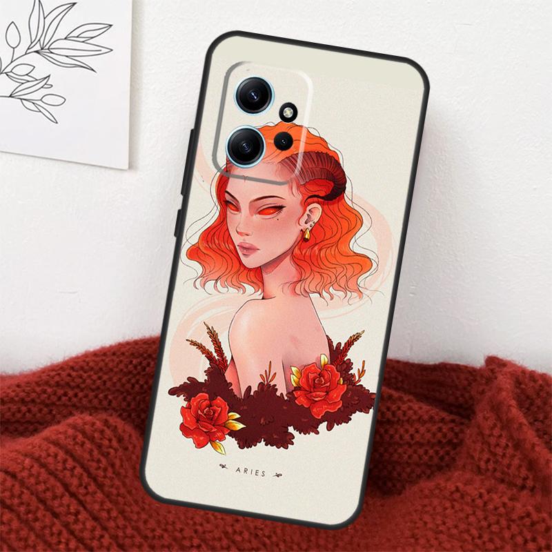Чехол Horoscope Girl Scorpio Taurus Virgo для Xiaomi Redmi Note 13 10 11 12 14 15 Pro Plus Чехол для Redmi 15 15C 14C 10C 12C 13C