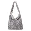 Korean Style Plush Tote: Women's 2025 Fashion, Large Capacity Bucket Shoulder Bag for Autumn/Winter