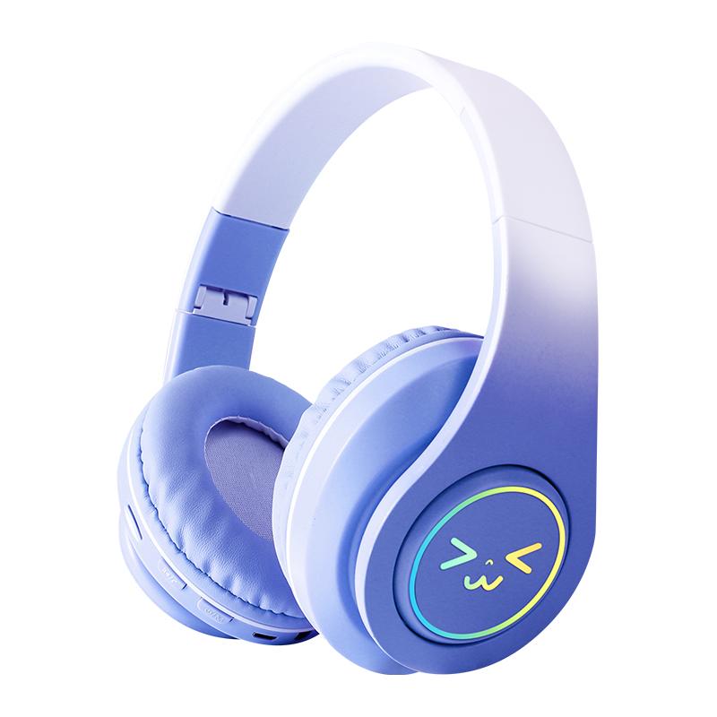 Xiaomi Original SONY Wireless Bluetooth Headphones for Computer RGB Glowing Smiley Face Noise Reduction Gaming Headset Gamer Bass Sport