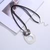 Dual Round Hoop Multi Layers Extended Length Adjustable Portable Lightweight Stainless Decorative Necklace Clothes