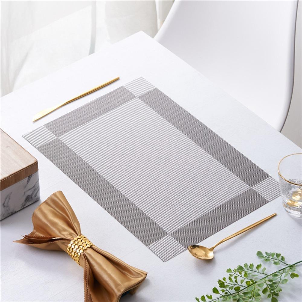 6pcs Non Slip Dining Table Mat Waterproof Bowl Pad Durable Washable Party Placemat  Banquet