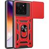 Case for Xiaomi 14T, Shockproof Hard Protection with Back Stand and Camera Protection - Red