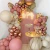 Balloon Decorating Kit - Unspecified - 126 Pieces - Dusty Pink - Chrome Rose Gold - Natural Sand