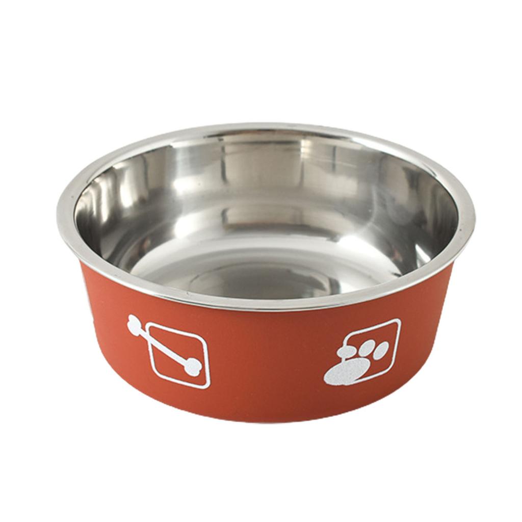 Pet Feeder Bowl Durable Non-slip Stainless Steel Thickened Dog Cat Food Bowl