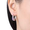S925 Sterling Silver Purple Zircon Series Earrings Hoop Earrings For Women Jewelry Original Party Trendy Gifts