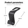 Carbon Fibre Hook Universal Car Seat Headrest Hooks Storage Hanger Car Back Seat Organizer Holder Auto Interior Accessorie
