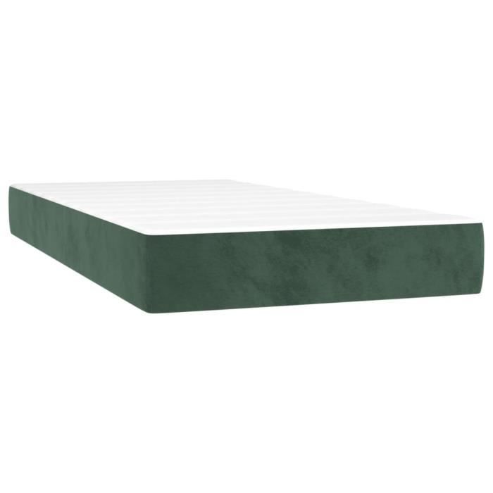 347731 vidaXL Pocket Spring Bed Mattress Dark Green 90x200 Cm Thickness 20 Cm