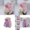 Cute Novelty Capybara Keychain Soft Pp Cotton Stuffed Animal Plush Doll