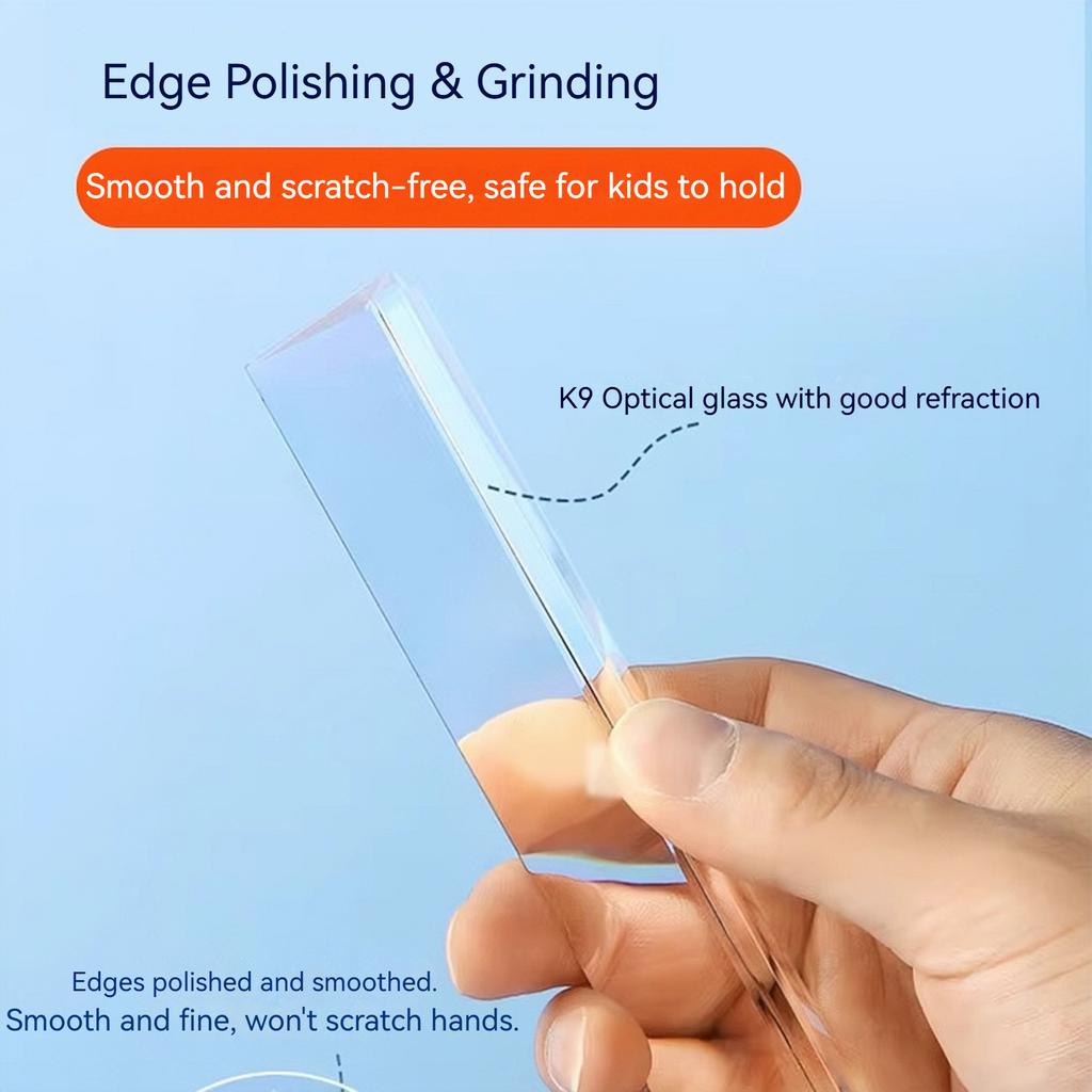 Photography Triangular Prism Rainbow Effects k9 Crystal Glass Optical Light Refraction for Studio Shooting School Teaching Tools