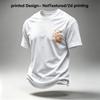 Men's 2D Printed T-Shirt, Funny Creative Graphic Patterns, Relaxed Fit, Minimalist Design, Ideal for Thanksgiving Casual Daily Wear