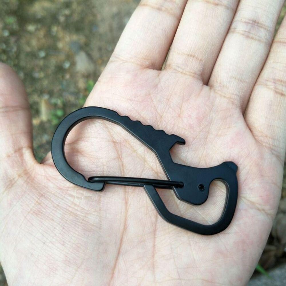 Multifunctional Outdoor Keychain Bottle Opener Mountaineering Buckle Outdoor