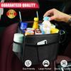 Car Seat Back Organizer Hanging Bag [2025 UPDATED] Foldable Backseat Storage Caddy With 5 Compartments & Adjustable Straps, Fits For Front/Back