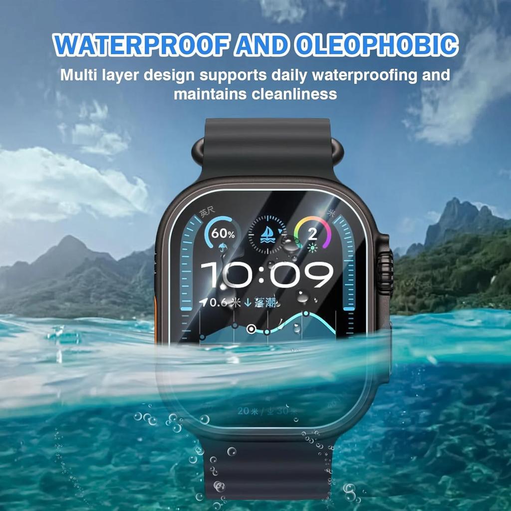 Tempered Glass Film Quick Pasting For Apple Watch Ultra 3/2/1 49mm Easy To Install Screen Glass Protective Film Ultra 3-2-1 49mm