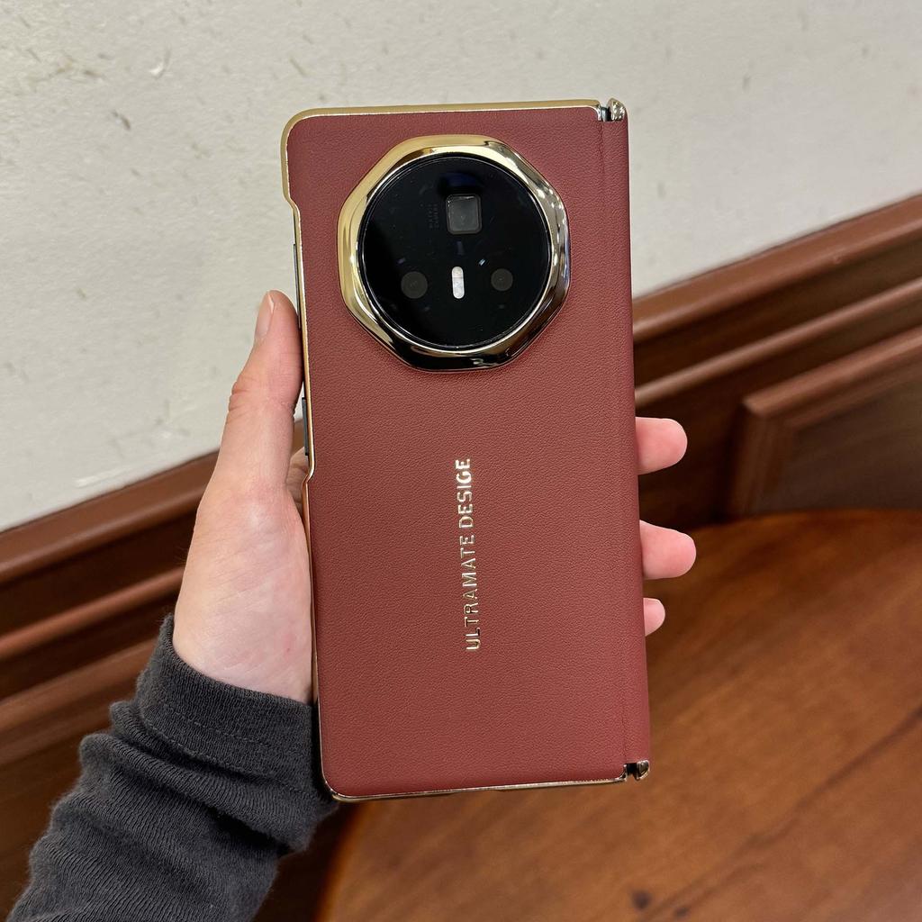 Применимо к чехлу для мобильного телефона Honor magicv1, новый магнитный защитный центральный шарнир v1, простой кожаный с гальванизированным краем, противоударный чехол vs1