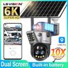 LS VISION V380 Камера WIFI/4G с двумя объективами, солнечная, 10-кратный зум, обнаружение человека PIR, ночное видение, уличная камера видеонаблюдения, 8 МП 4K