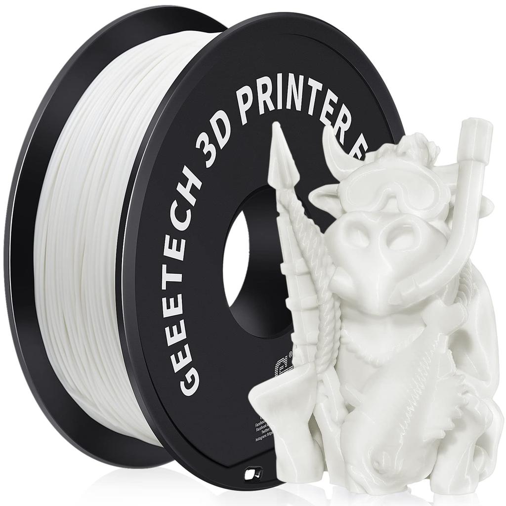 Geeetech ABS+ 3D Filament 1.75mm 1KG Plastic, 3D Printer Material, Tangle-Free, Non-Toxic, Vacuum Packaging White Black