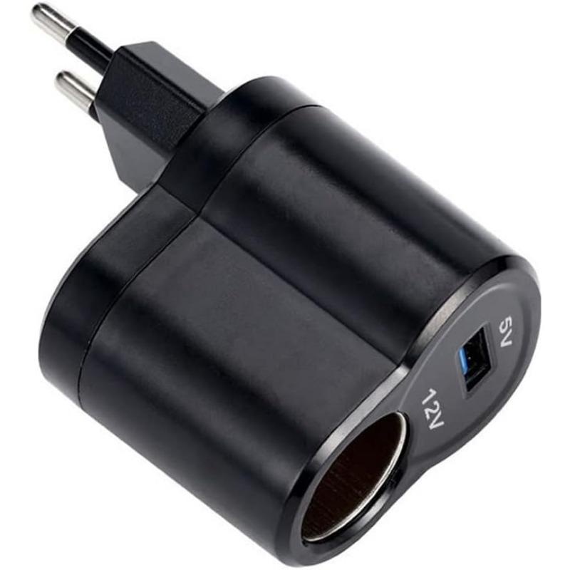 AC-DC Car Power Supply Adapter,110V-220V To 12V Car Voltage Converter Cigarette Lighter Socket Rectifier Inverter Power Supply Current Converter