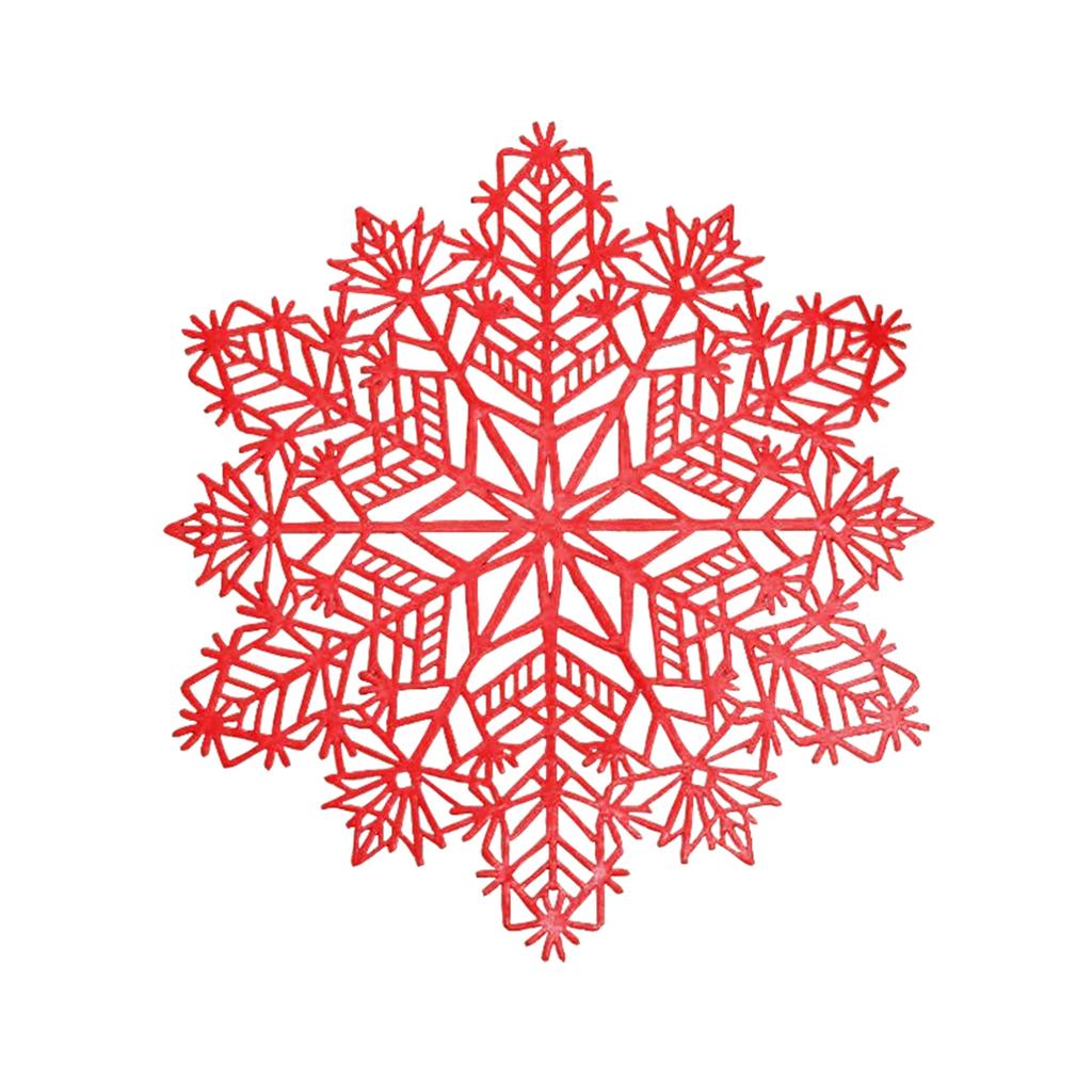 Снежинка Холлоу ПВХ Бронзовый Столовый Мат Подставка для Кружки для Кофейных Столиков Посуда Подставки для Чашек Рождественское Украшение Кухонные Аксессуары