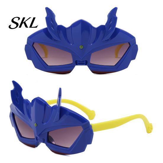 Flexible Frame Kids Sunglasses Boys Anime Hero Sunglasses, UV Protection Cool Cartoon Character Cosplay for Holiday Beach Party Photo Prop Outdoor Sun