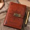 Vintage Notebook B6 Password Pirate Notebook Handbook Retro Password Lock Notebook Gift Box Diary