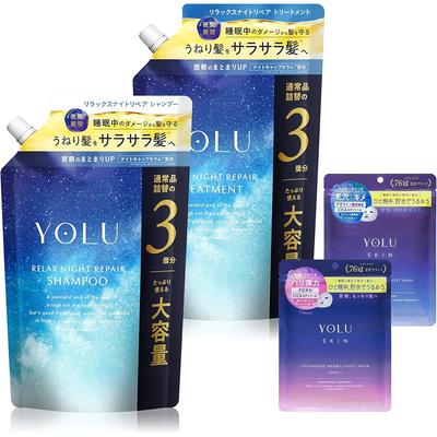 Набор шампуня и кондиционера YOLU Yoru 500 мл Маска для лица Relax Night Repair Moist Clear