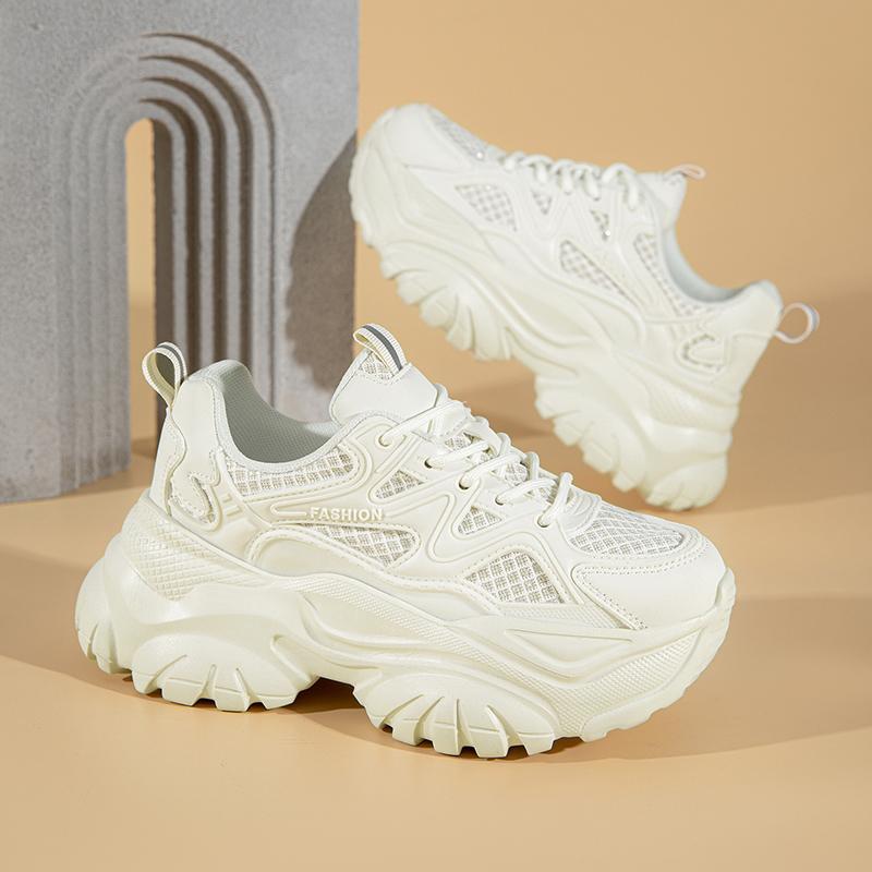 Модные толстые массивные кроссовки для папы, роскошные туфли на платформе для девочек, повседневная кожаная дизайнерская вулканизированная брендовая женская обувь