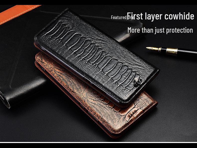 Чехол-книжка из натуральной кожи для ZTE Nubia Z70 Ultra, Z60S Pro, Z40 Pro