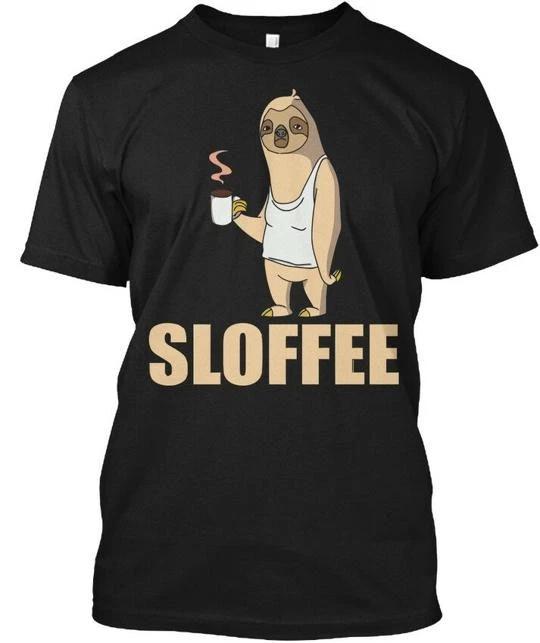 Sloth And Coffee - Sloffee Tee T shirt Made in the USA Size S to 5XL
