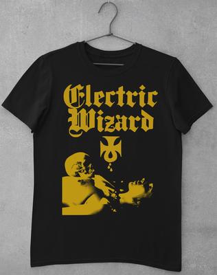 Electric Wizard Группа Тяжелый Хлопок Черная Полный Размер Мужская Женская Футболка