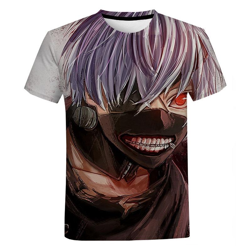 Футболка с рисунком Tokyo Ghoul для мужчин и женщин, летняя новая футболка для отдыха, модная уличная футболка в стиле Харадзюку, футболки