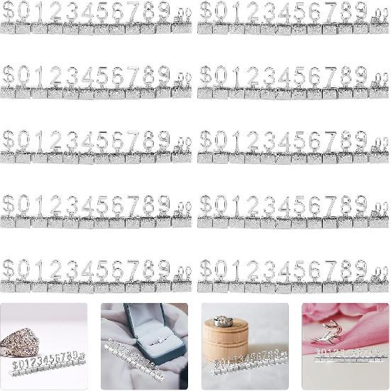 10pcs Display Cube Blocks for Retail Shop Metal Pricing Label Stand Blocks for Jewelry Easy to Clean and Change Pricing Tags Strong Material Smooth