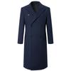 Super Long Woolen Coat Men's Fashion Over The Knee Wool Woolen Coat Double-breasted Woolen Coat Coat